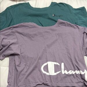 Champion Cropped Teal and Lavender Tops